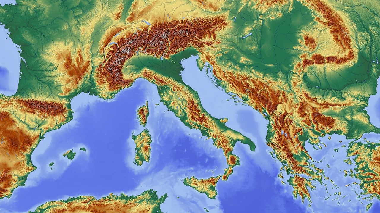 mapa południowej europy
